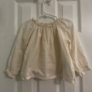 GAP Cream Kids Blouse with Long Sleeves